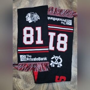 Chicago Blackhawk  Hockey Scarf, With The Number 81, And Team Logo